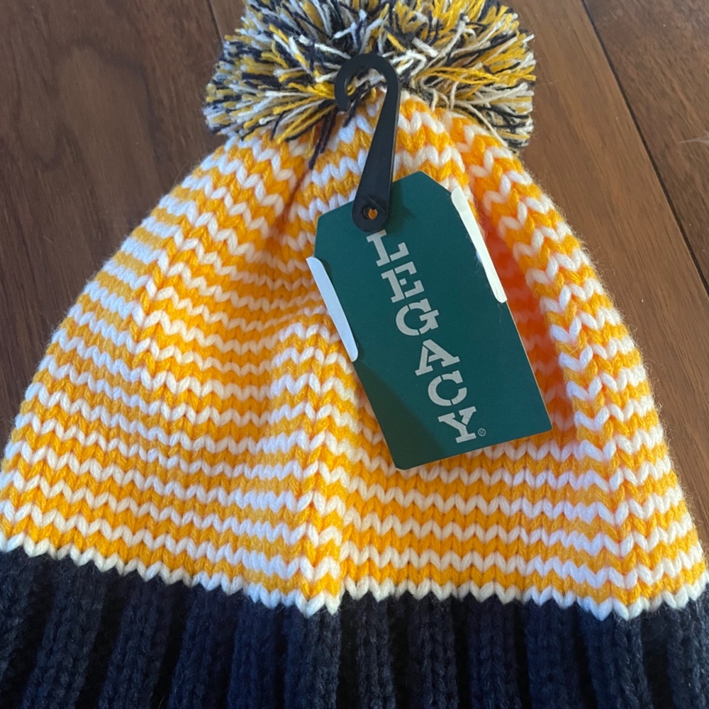 University of Michigan Winter Pompom Beanie Hat - Picture 4 of 7